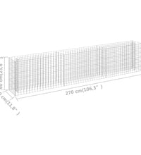 Gabionen-Hochbeet Verzinkter Stahl 270×30×60 cm