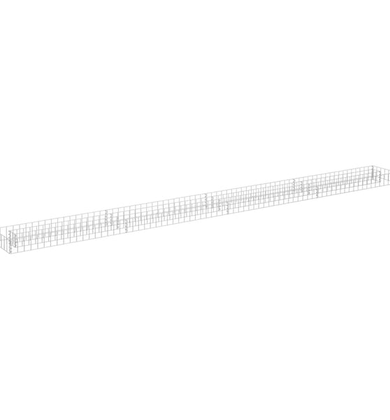 vidaXL Gabionen-Hochbeet Verzinkter Stahl 360x30x10 cm