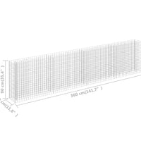 Gabionen-Hochbeet Verzinkter Stahl 360×30×90 cm