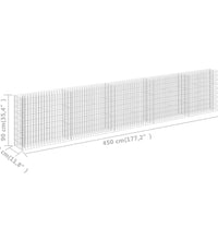 Gabionen-Hochbeet Verzinkter Stahl 450×30×90 cm