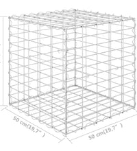 Würfel-Gabionen-Hochbeet Stahldraht 50x50x50 cm