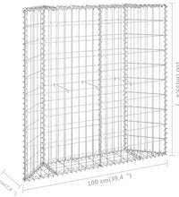 Gabionen-Hochbeet Trapezform Verzinkter Stahl 100x20x100 cm