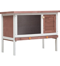 Kaninchenstall 1 Ebene Braun Holz