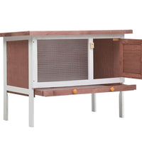 Kaninchenstall 1 Ebene Braun Holz