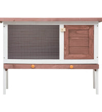 Kaninchenstall 1 Ebene Braun Holz