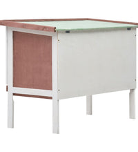 Kaninchenstall 1 Ebene Braun Holz