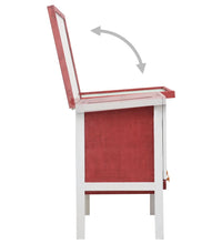 Kaninchenstall 1 Ebene Rot Holz