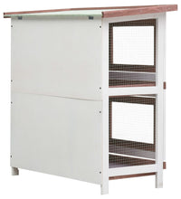 Kaninchenstall 4 Türen Braun Holz