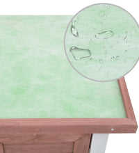 Kaninchenstall 4 Türen Braun Holz