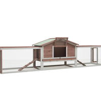 Kaninchenstall Mokka 310x70x87 cm Kiefer & Tanne Massivholz
