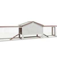 Kaninchenstall Mokka 310x70x87 cm Kiefer & Tanne Massivholz