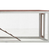 Kaninchenstall Mokka 310x70x87 cm Kiefer & Tanne Massivholz