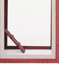 Hühnerkäfig Rot 170x81x110 cm Massivholz Kiefer & Tanne