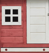 Hühnerkäfig Rot 170x81x110 cm Massivholz Kiefer & Tanne