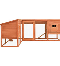 Kaninchenstall mit Freilauf Braun Tanne Massivholz