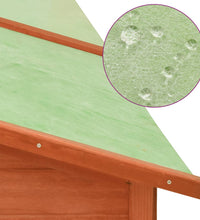 Kaninchenstall mit Freilauf Braun Tanne Massivholz