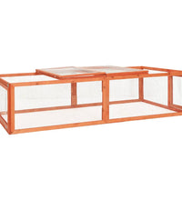 Kaninchenstall 183x90x46,5 cm Massivholz Tanne