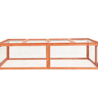 Kaninchenstall 183x90x46,5 cm Massivholz Tanne