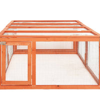 Kaninchenstall 183x90x46,5 cm Massivholz Tanne