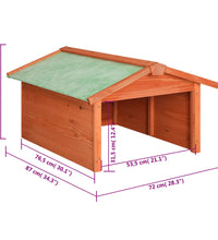 Roboter-Rasenmäher Garage 72x87x50 cm Massivholz Tanne