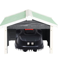 Roboter-Rasenmäher Garage 72x87x50 cm Grau Weiß Tannenholz