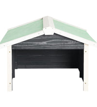 Roboter-Rasenmäher Garage 72x87x50 cm Grau Weiß Tannenholz