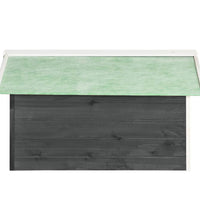 Roboter-Rasenmäher Garage 72x87x50 cm Grau Weiß Tannenholz