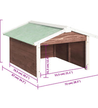 Roboter-Rasenmäher Garage 72x87x50 cm Mocca Weiß Tannenholz