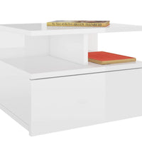 Hängende Nachttische 2 Stk. Hochglanz-Weiß 40x31x27 cm