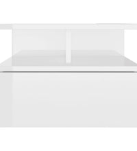 Hängende Nachttische 2 Stk. Hochglanz-Weiß 40x31x27 cm