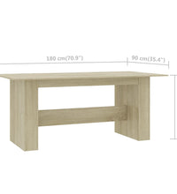 Esstisch Sonoma-Eiche 180x90x76 cm Holzwerkstoff