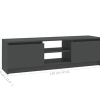 TV-Schrank Grau 120×30×35,5 cm Holzwerkstoff