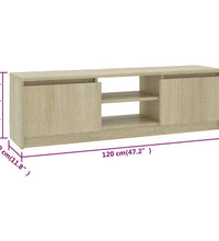 TV-Schrank Sonoma-Eiche 120×30×35,5 cm Holzwerkstoff