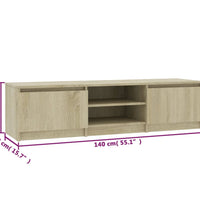 TV-Schrank Sonoma-Eiche 140x40x35,5 cm Holzwerkstoff