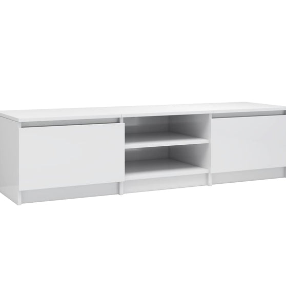 TV-Schrank Hochglanz-Weiß 140x40x35,5 cm Holzwerkstoff