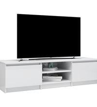 TV-Schrank Hochglanz-Weiß 140x40x35,5 cm Holzwerkstoff