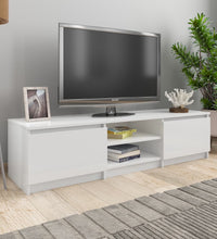 TV-Schrank Hochglanz-Weiß 140x40x35,5 cm Holzwerkstoff