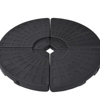 Sonnenschirmständer Fächerförmig 4 Stk. Schwarz