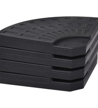 Sonnenschirmständer Fächerförmig 4 Stk. Schwarz