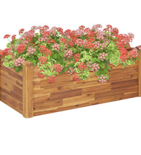 Garten-Hochbeet 110 x 60 x 44 cm Massivholz Akazie