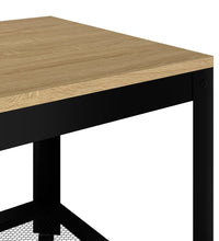 Couchtisch Hellbraun und Schwarz 90x45x45 cm MDF und Eisen