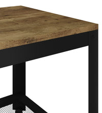 Couchtisch Dunkelbraun und Schwarz 90x45x45 cm MDF und Eisen