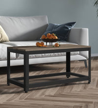 Couchtisch Grau und Schwarz 90x45x45 cm MDF und Eisen