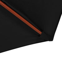 Sonnenschirm mit Holz-Mast 300x258 cm Schwarz