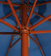 Sonnenschirm mit Holz-Mast 300x258 cm Blau