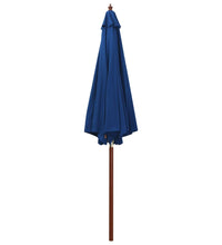 Sonnenschirm mit Holz-Mast 300x258 cm Blau