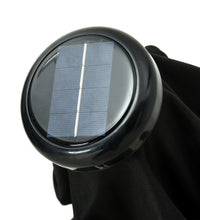 Sonnenschirm mit LED-Leuchten und Stahlmast 300 cm Schwarz