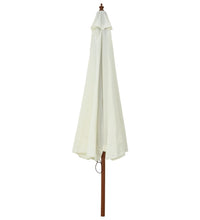 Sonnenschirm mit Holzmast 330 cm Sandweiß