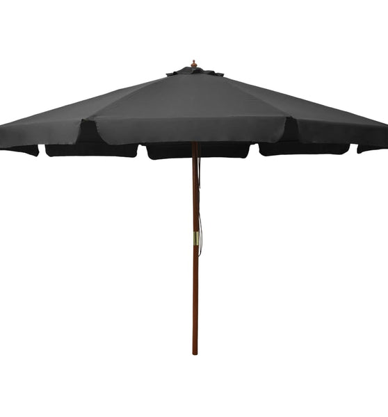 Sonnenschirm mit Holzmast 330 cm Anthrazit