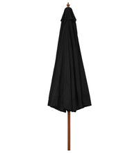 Sonnenschirm mit Holzmast 330 cm Schwarz